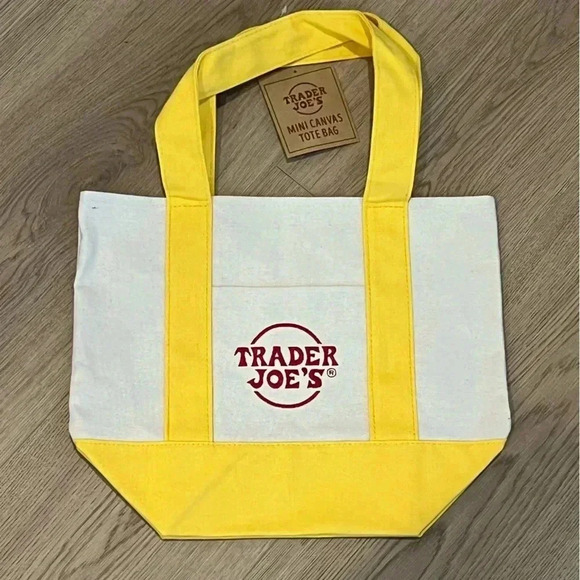 Brand New Trader Joe’s Mini Tote in Yellow - Picture 1 of 4